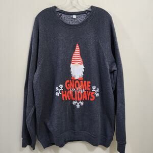 Canvas Gnome for the‎ Holidays Gnome print comfy sweatshirt woman's size 1X